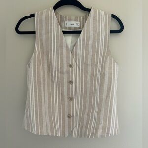 Mango linen vest size medium